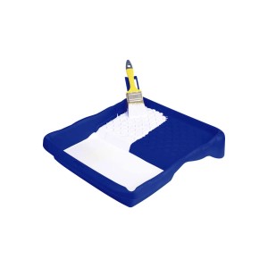 Tacka na farbę LUX (33x34cm) z farbą i pędzlem. Wytrzymała tacka z tworzywa sztucznego do malowania.