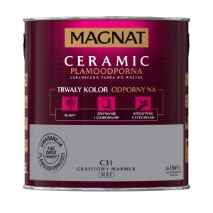 Puszka farby Magnat Ceramic C31 Grafitowy Marmur, matowa, kolorowa farba do ścian.