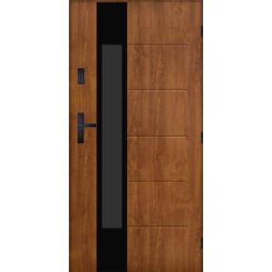 Pantor Drzwi zewnętrzne stalowe SARAGOSSA złoty dąb 90P