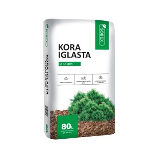 Worek kory ogrodowej (Kora ogrodowa) z kory drzew iglastych, 80 litrów.