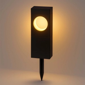 Eko-Light Lampka solarna CYKLOP 0,15W 3000K 5lm IP44 wys. 39cm czarna