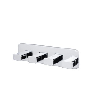 t.b.t. zestaw akcesoriów łazienkowych z czterema haczykami, chrom.