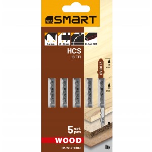 SMART365 Brzeszczot do wyrzynarki WOOD 18 TPI 76 mm - 5 szt.