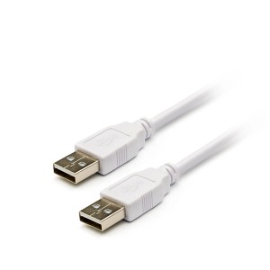 Biały kabel USB do komputera i multimediów.