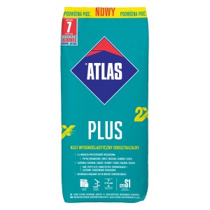 ATLAS Klej do płytek Plus, elastyczny i odkształcalny, worek 25 kg.