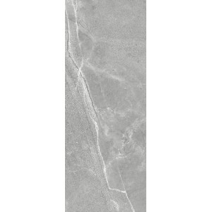 Szara płytka podłogowa z efektem marmuru, idealna do stylowych wnętrz.