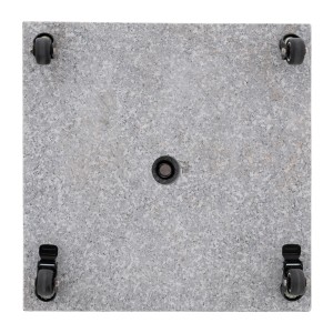 Podstawa granitowa Doppler myZone Rollbar, 40 kg, szara, z kółkami i uchwytem na parasol.