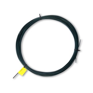 Rolka ciemnozielonego drutu do ogrodzeń i aranżacji ogrodów.