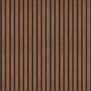 Panel ścienny drewniany z pionowymi lamelami w kolorze brązowym do dekoracji ścian.