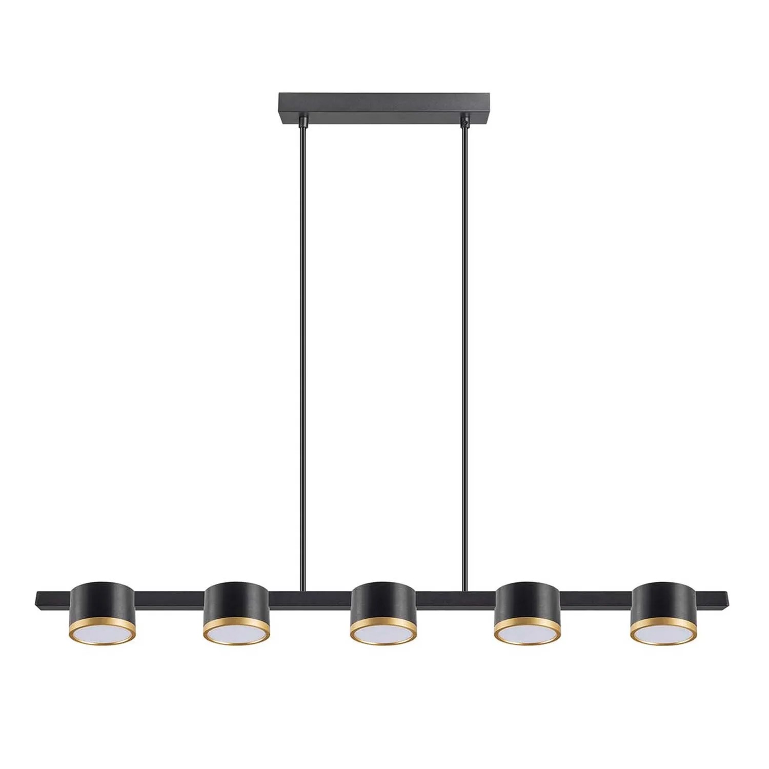 Goldlux Lampa wisząca MIRELLA 5xGX53 6W szer. 85 cm czarno-złota