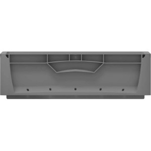 Szary Eurobox 60x40x12 cm pełna ściana, solidny pojemnik do przechowywania i transportu.