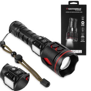 Germina Latarka LED akumulatorowa HORN 5500K+RGB 1000lm IP44 ZOOM+powerbank