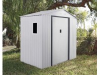Domek ogrodowy Corcega biały - 204 x 130 cm, wys. 214 cm