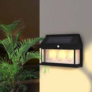 Düwi Kinkiet solarny TALIN 3 SOLAR PIR Sensor 2700K 3x90lm czarny