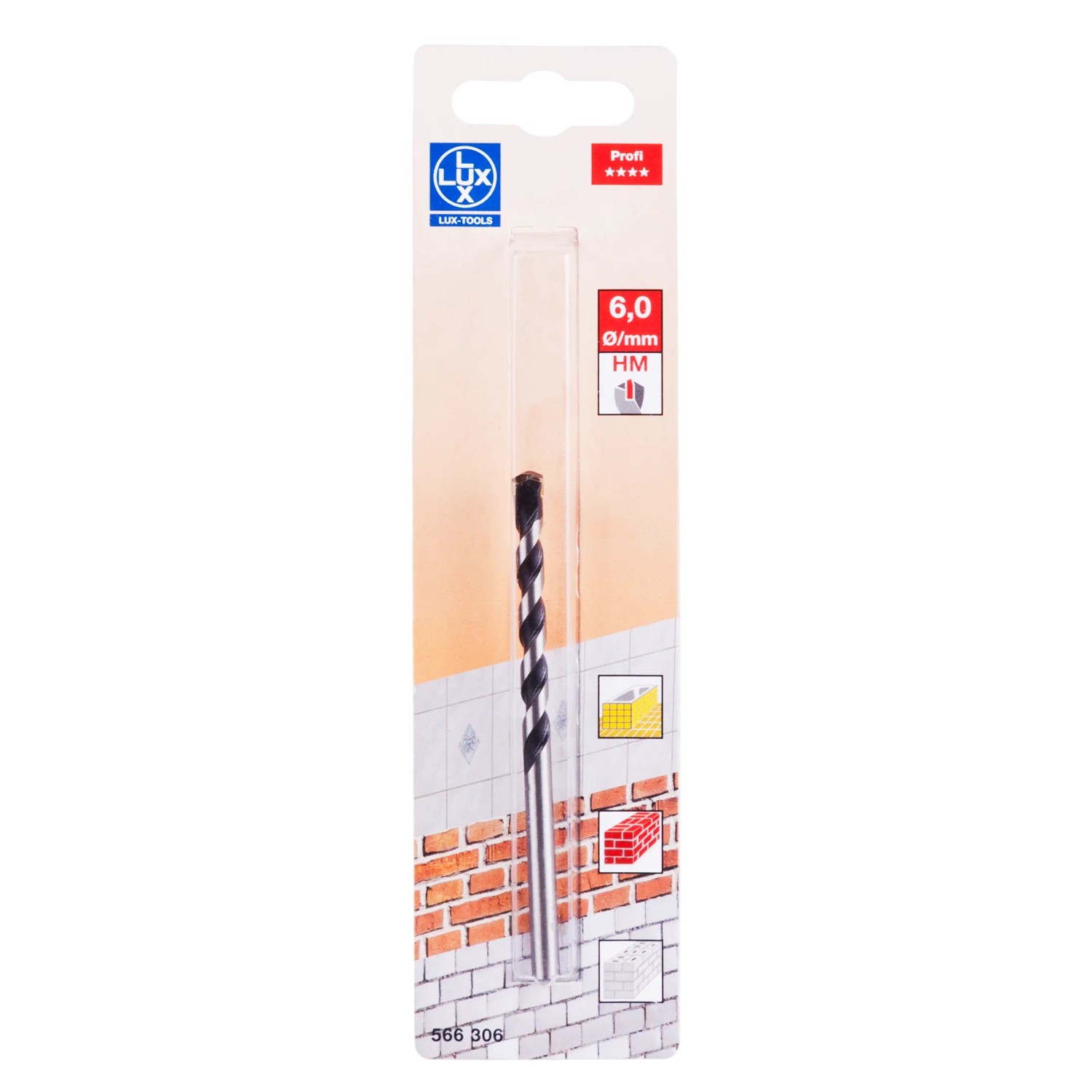 LUX-TOOLS Wiertło do murów i glazury 6x100 mm