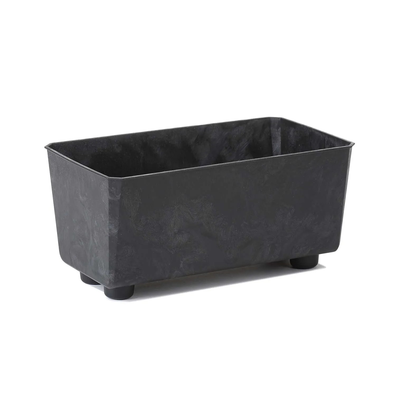 Skrzynka Saga czarna beton recycled - 28,5 x 17 cm