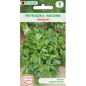 Opakowanie nasion pietruszki 'Festival 68'. Idealne do uprawy świeżych ziół w ogrodzie.