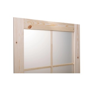 Drewniane drzwi z matowym szkłem, drzwi wewnętrzne