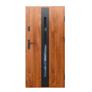 Drzwi zewnętrzne stalowe Aeris BL złoty dąb 90P