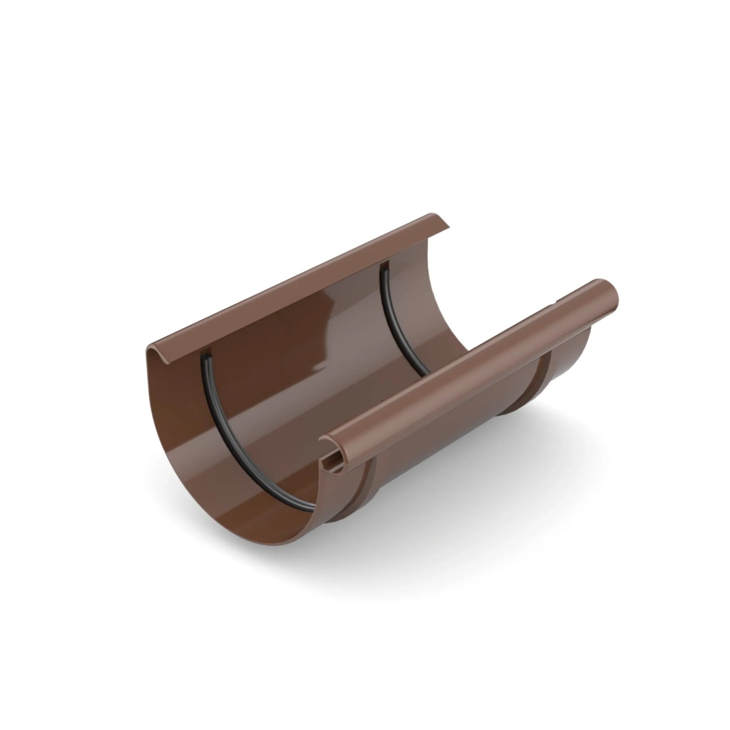Bryza Łącznik rynnowy 125 mm PVC brązowy