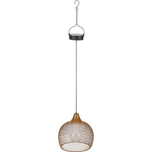 Lampa solarna wisząca OVADA ciepła biel 5LED IP44 brązowa
