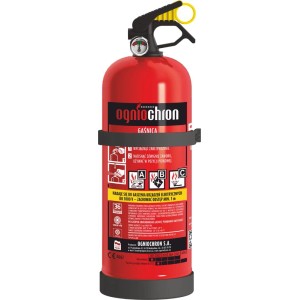 Czerwona gaśnica Ogniochron do samochodu i domu. Pierwsza pomoc w razie pożaru.