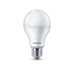 Żarówka LED E27 Philips, białe światło z gwintem.