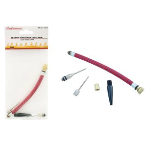 t.b.t. Zestaw adapterów do pompek rowerowych z wężykiem i różnymi końcówkami.