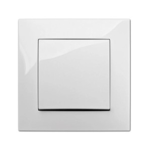 Biały włącznik t.b.t. do światła i prądu.