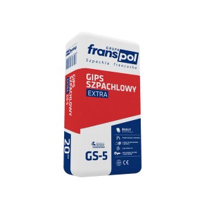 Gips szpachlowy Franspol Extra, worek 20kg. Do szpachlowania i wygładzania ścian.