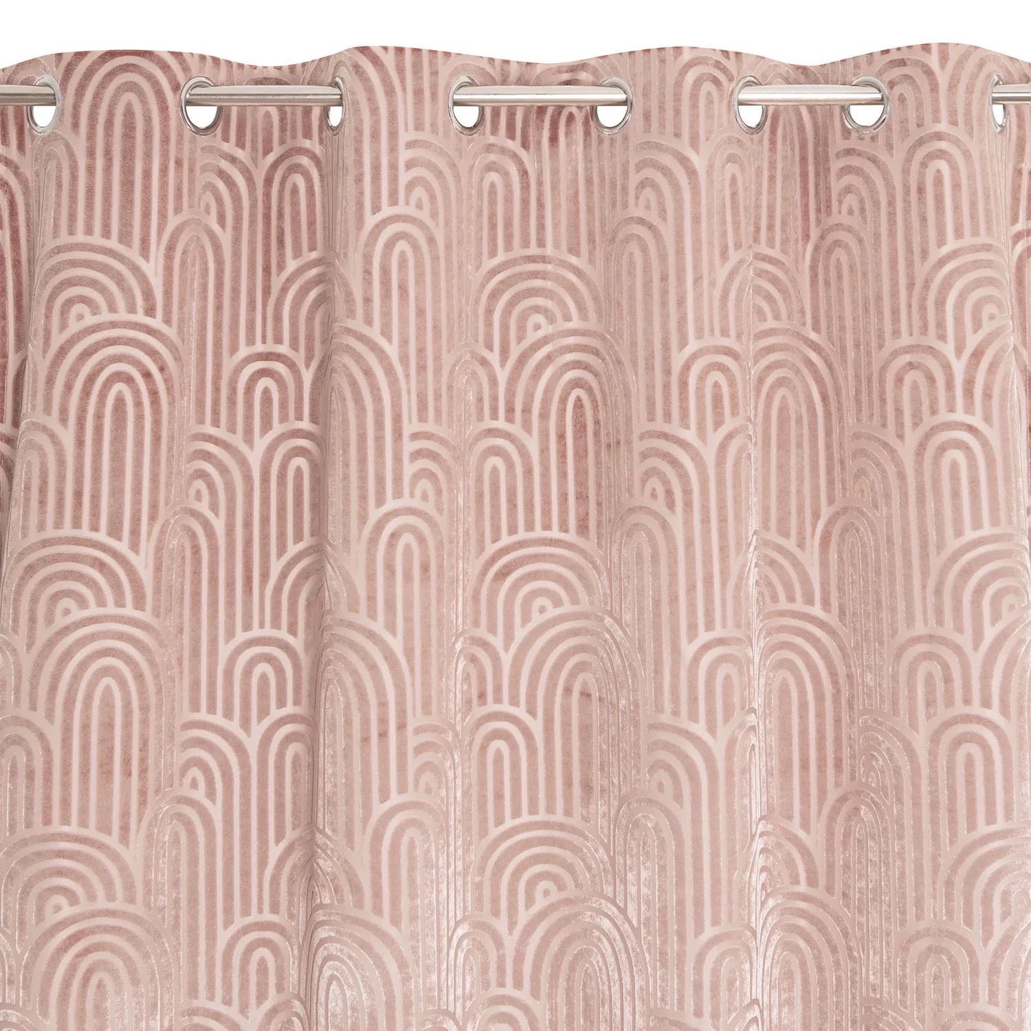 Zasłona AGATE na przelotkach 135 cm x 260 cm różowa