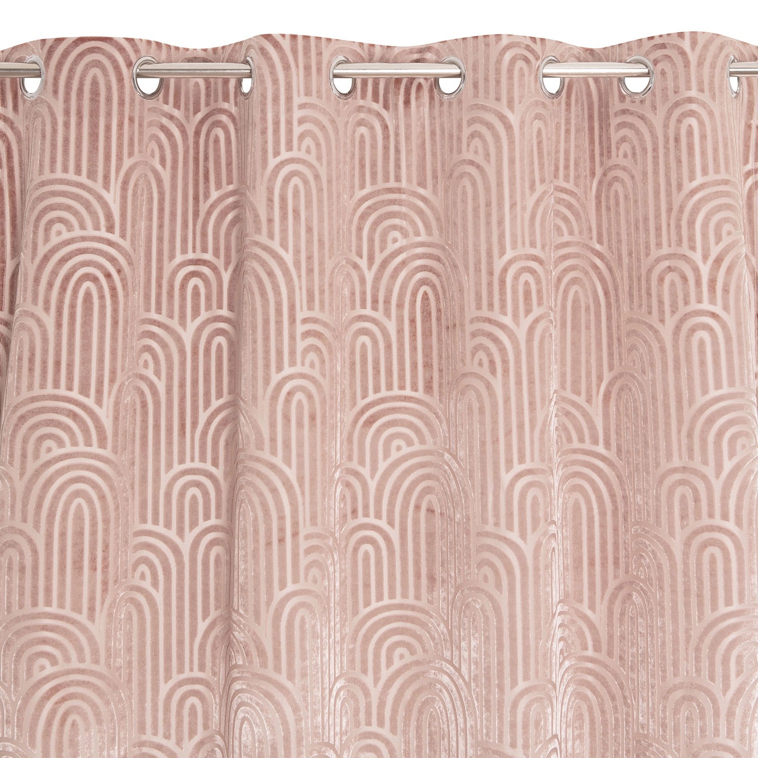 Zasłona AGATE na przelotkach 135 cm x 260 cm różowa