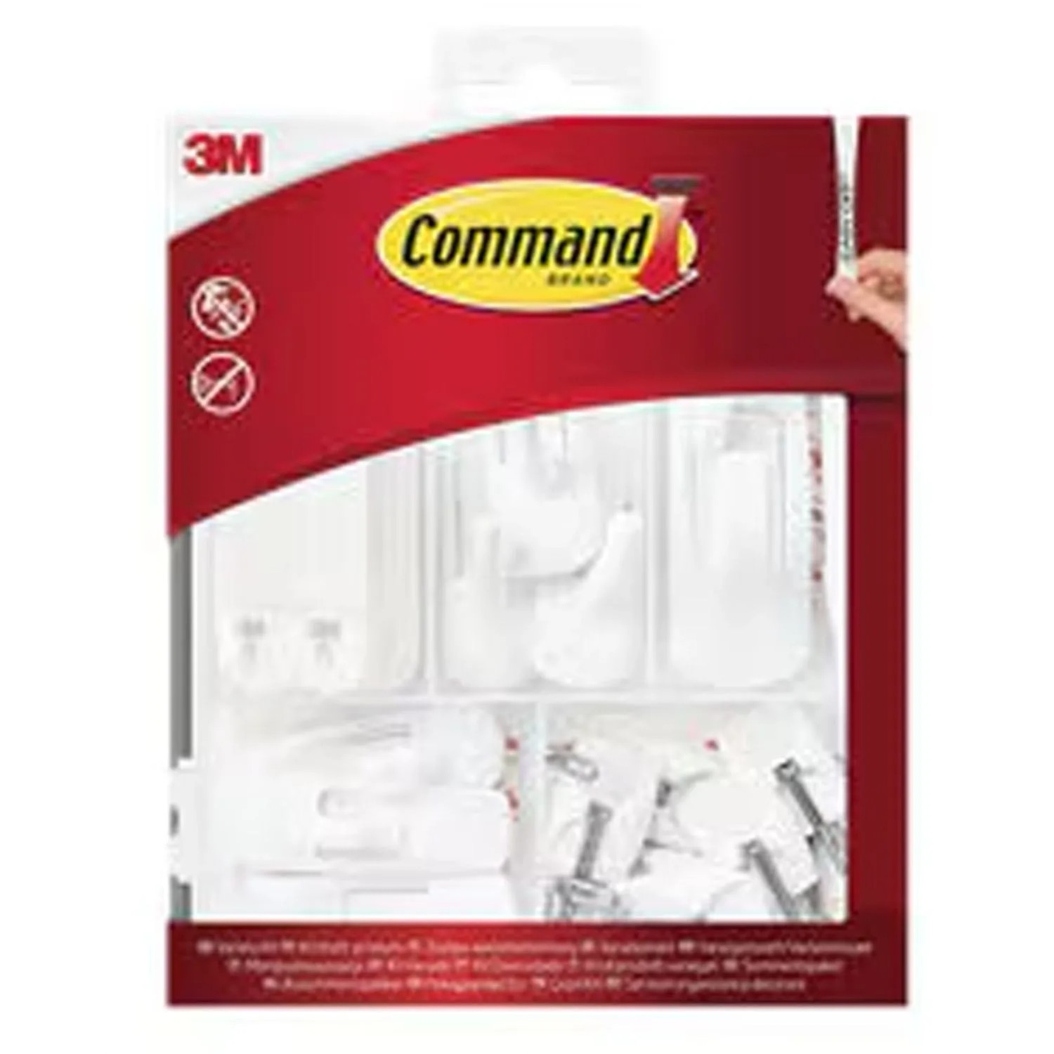 Command Zestaw uniwersalny biały rzepy ,haki