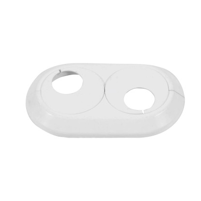 Tycner Rozeta podwójna śr. 18 mm biała