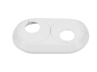 Tycner Rozeta podwójna śr. 18 mm biała