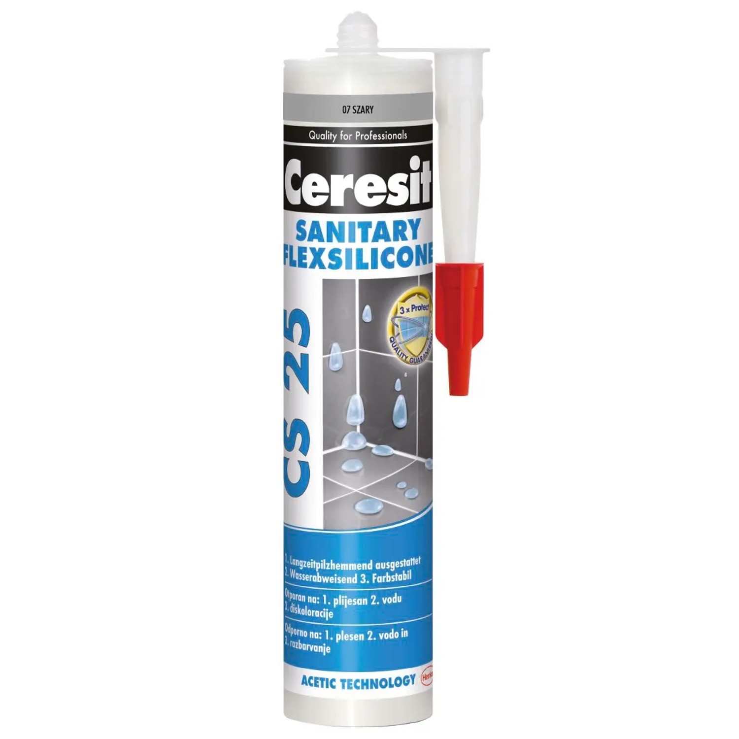 Ceresit Silikon sanitarny CS 25 7 szary 280 ml