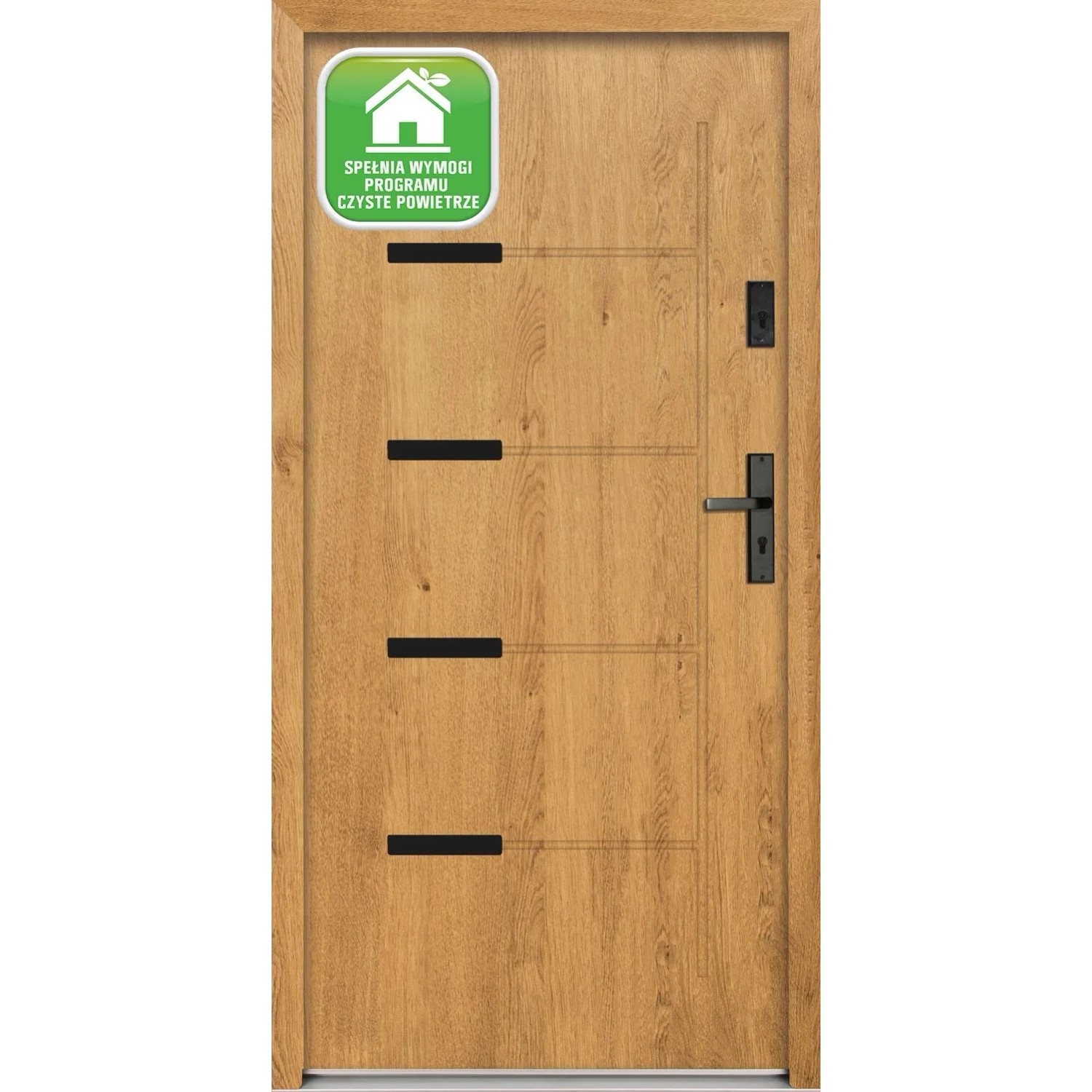 Splendoor Drzwi zewnętrzne Onyks Dąb Winchester 90P otwierane do wewn. 103x208
