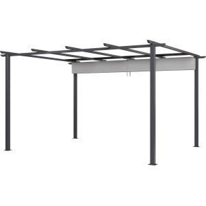 Pawilon ogrodowy VALLETON szary - 4 x 3 m