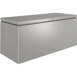 Biohort LoungeBox 200 w kolorze kwarcowy szary metalik: Uniwersalny box do ogrodu, na taras i balkon.