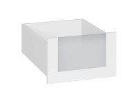 Szuflada biała ze szklanym frontem 50 x 25 cm Garderoby/Szafy Modułowe