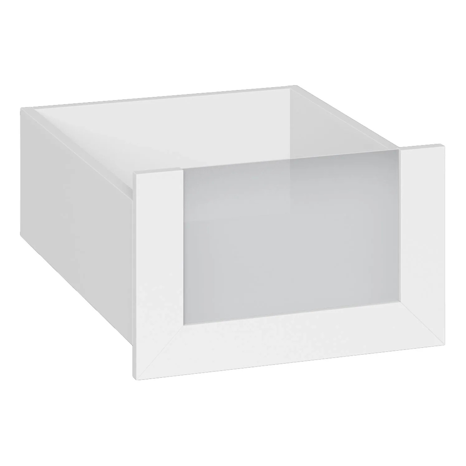 Szuflada biała ze szklanym frontem 50 x 25 cm Garderoby/Szafy Modułowe