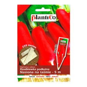 Nasiona rzodkiewki podłużnej na taśmie, 5m. Idealne do uprawy warzyw w ogrodzie.