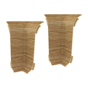 Narożniki do listew przypodłogowych w kolorze drewna, pasujące do t.b.t.