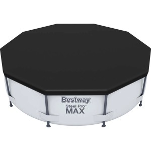 Czarna pokrywa basenowa do basenu Bestway Steel Pro MAX