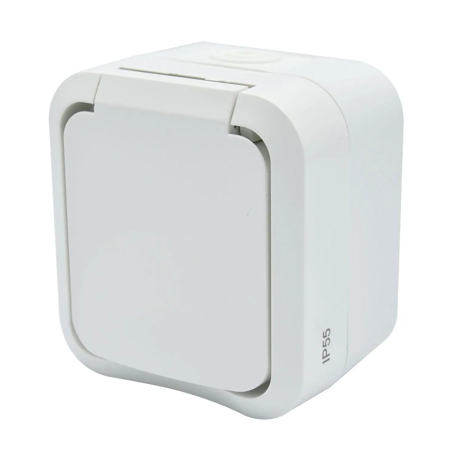Düwi Gniazdo Aqua Pro pojedyncze z klapką 2P+Z białe IP55