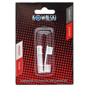 t.b.t. Akcesoria do karniszy, białe wsporniki w opakowaniu.