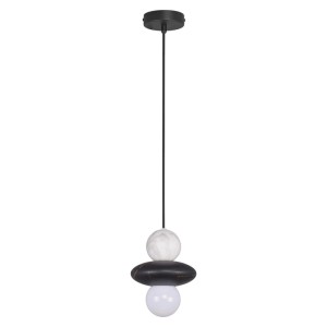 Goldlux Lampa wisząca MARBLE 1xE27 6W czarno-biała
