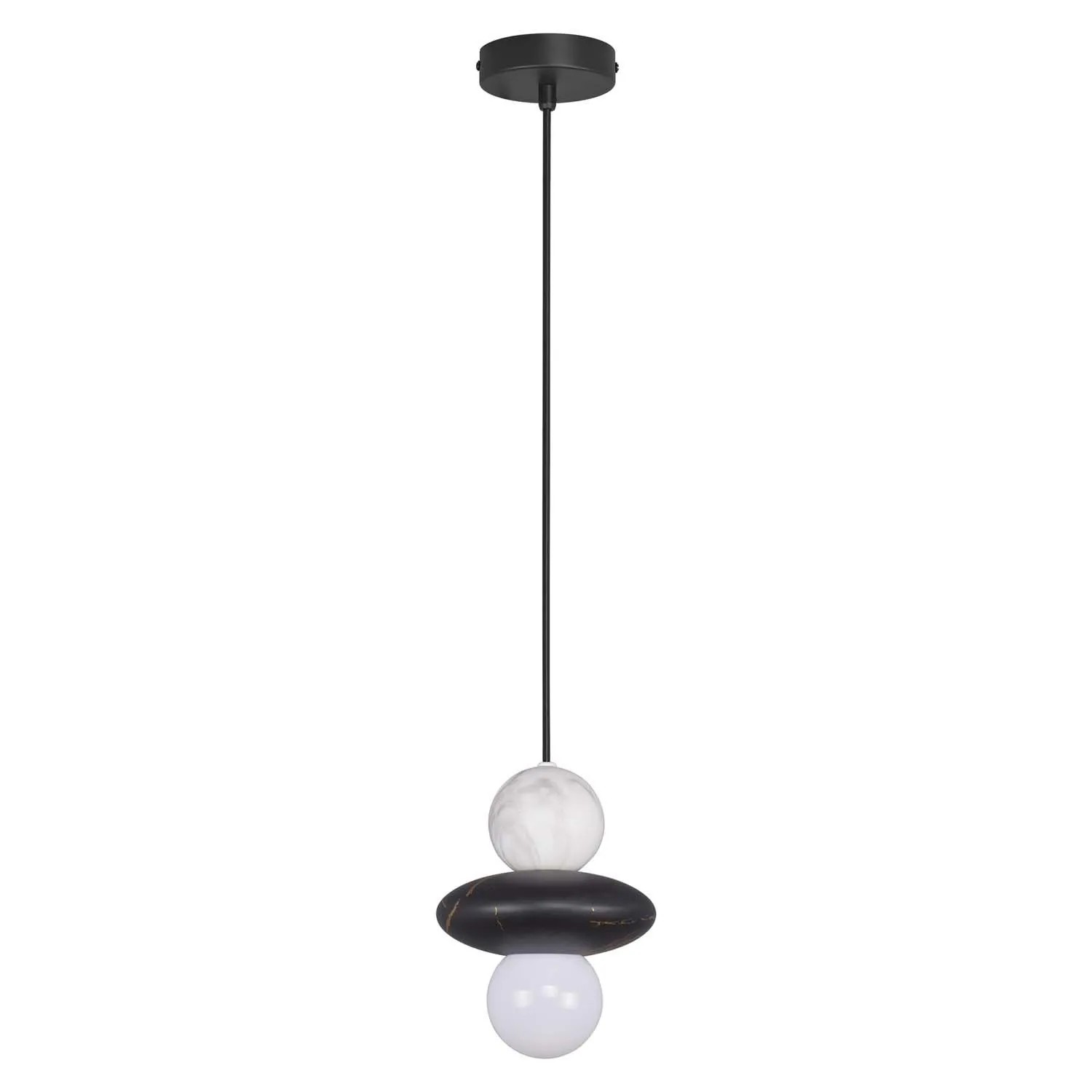 Goldlux Lampa wisząca MARBLE 1xE27 6W czarno-biała