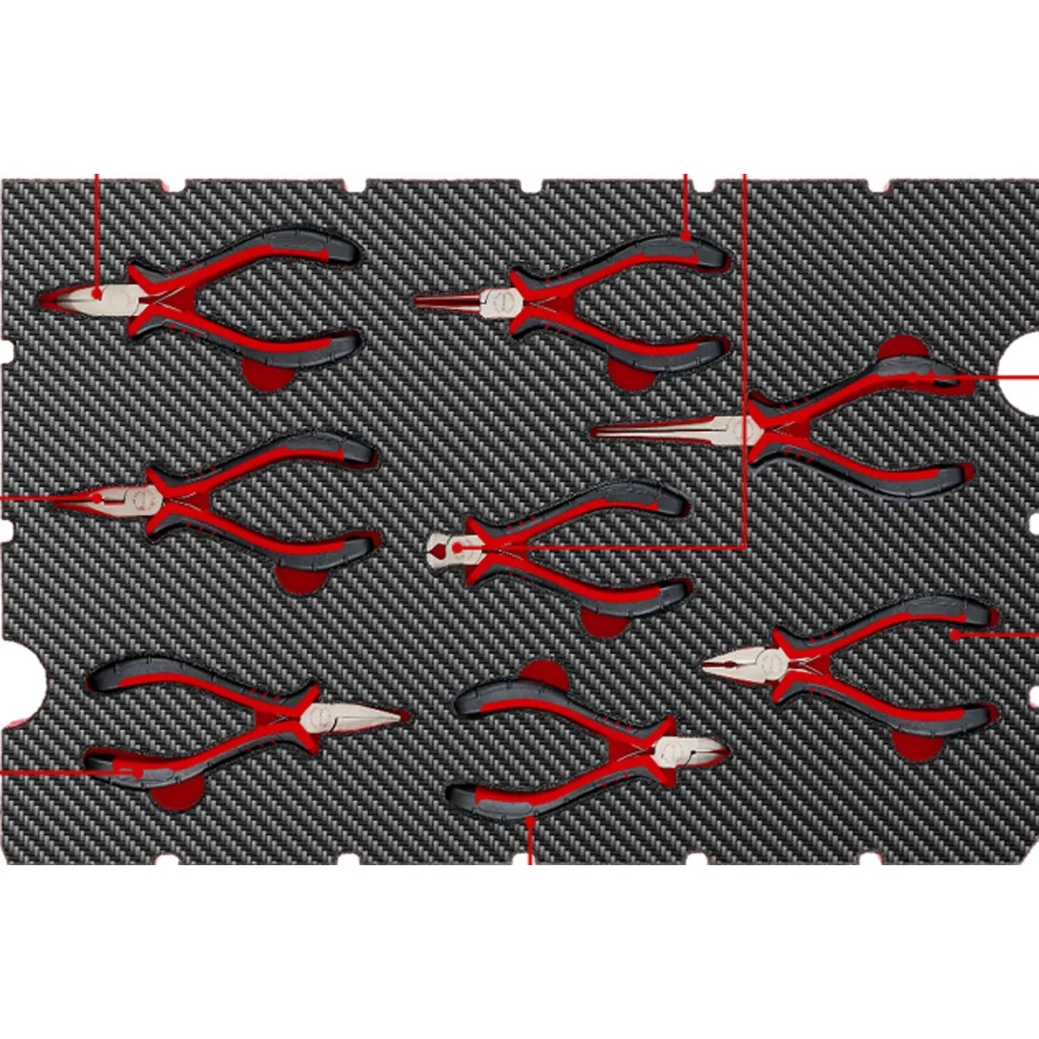 Einhell Wkład piankowy ze szczypcami elektrycznymi do walizki E-CASE - 8 cz.