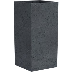 Scheurich C-Cube donica, 38x38 cm, Stony Black, mrozoodporna i odporna na promieniowanie UV.
